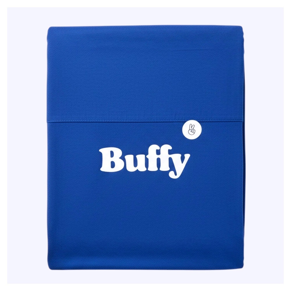 NWT Buffy Queen Sheet Set Blue Cotton Percale 01-07-0500-03-282 QN Solid Bedding